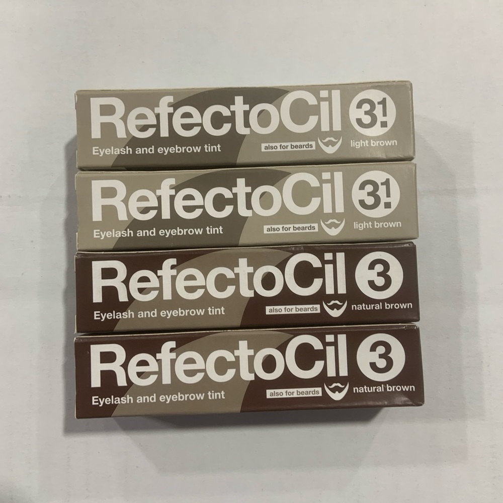 4pcs Set REFECTOCIL Eyebrow & Eyelash Tint *2-Light Brown + 2-Natural Brown*